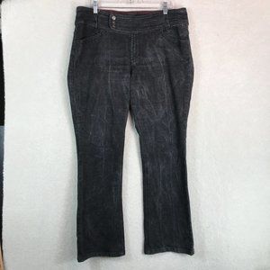 Tommy Hilfiger Hipster Boot Cut Jeans Women's 14 Luy-Luy Black Faded Low Rise